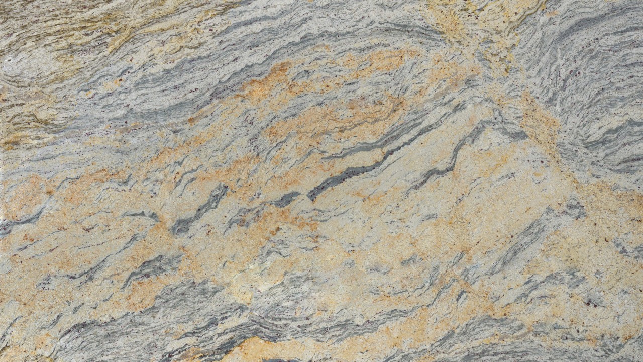 River Gold — natural stone slab for custom countertops and tables